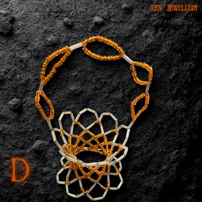 The beaded basket photographed as a bright home décor accent with artisan craftsmanship.