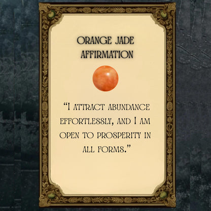 orange jade affirmation card