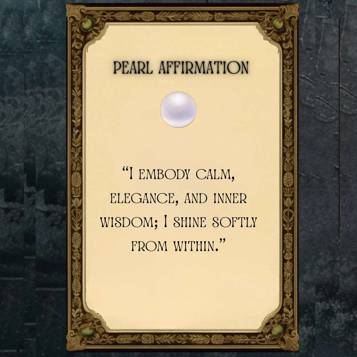 pearl affirmation for positivity and good luck