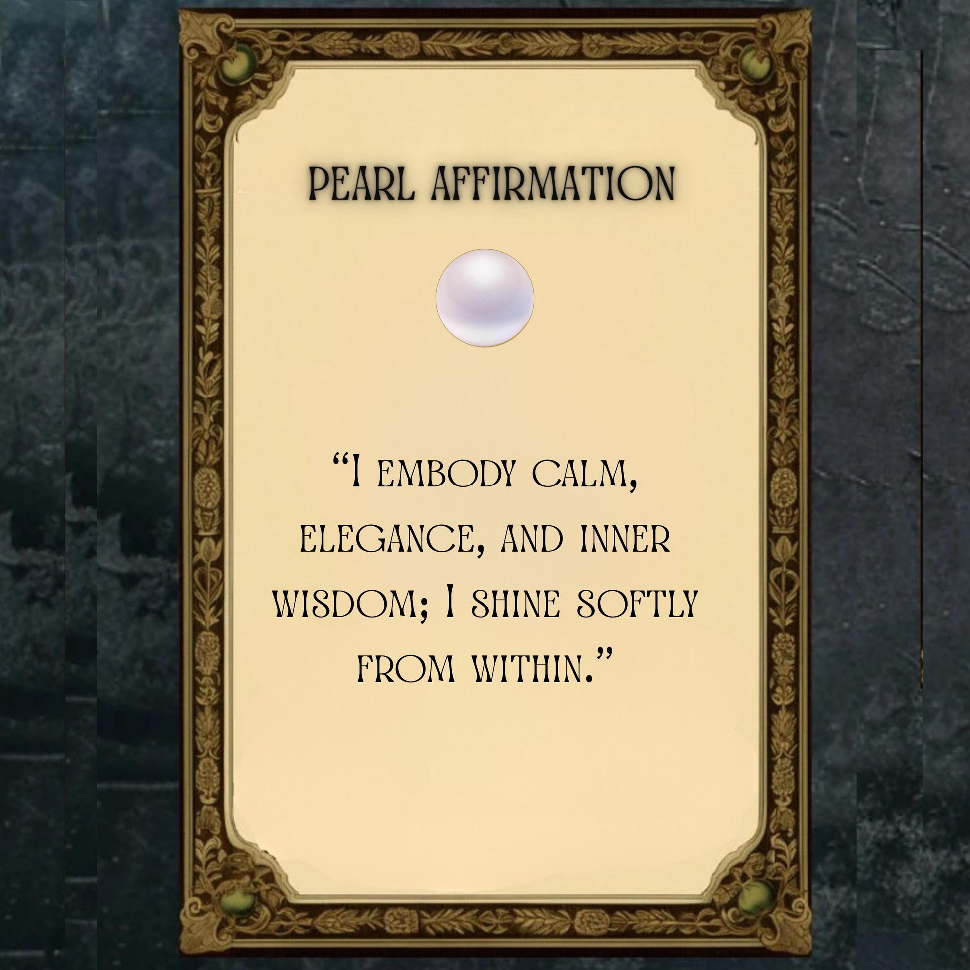 pearl affirmation for positivity and good luck