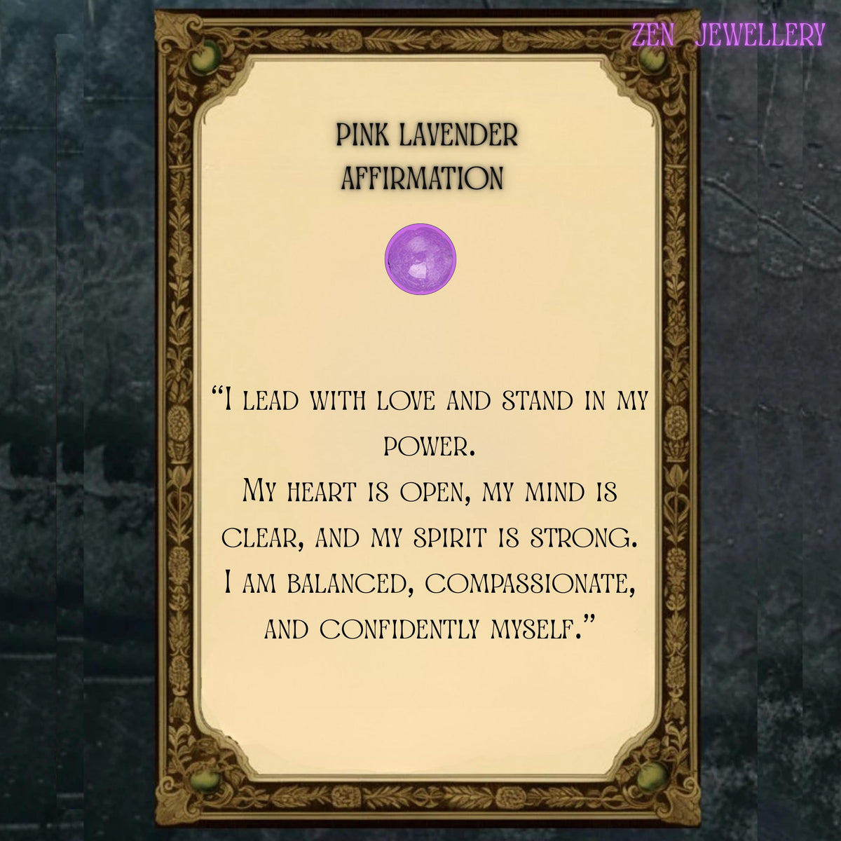 Pink lavender affirmation card