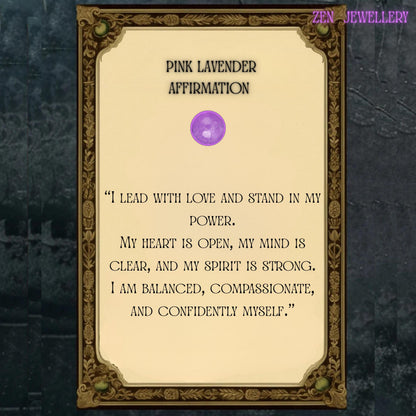 Pink lavender affirmation card